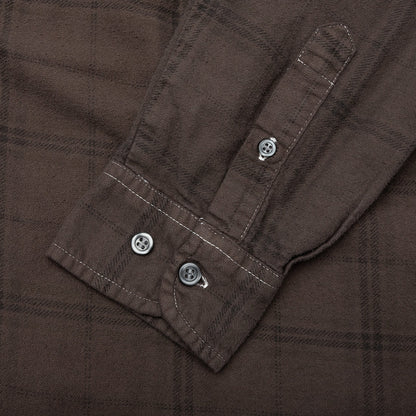 Over Dyed Ribbon Shirt Brown