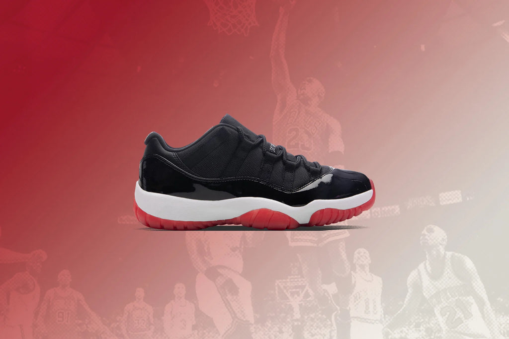 Air Jordan 11 Retro Low Bred Black Varsity Red White