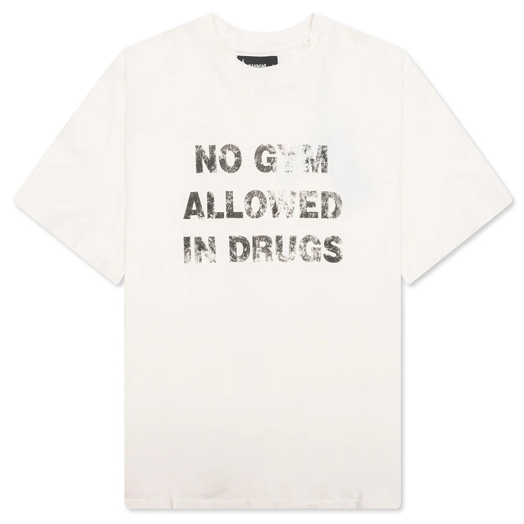 No Gym Allowed Boxy T Shirt Egg White