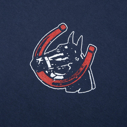 Valley Riders T Shirt Sun Faded Washed Navy