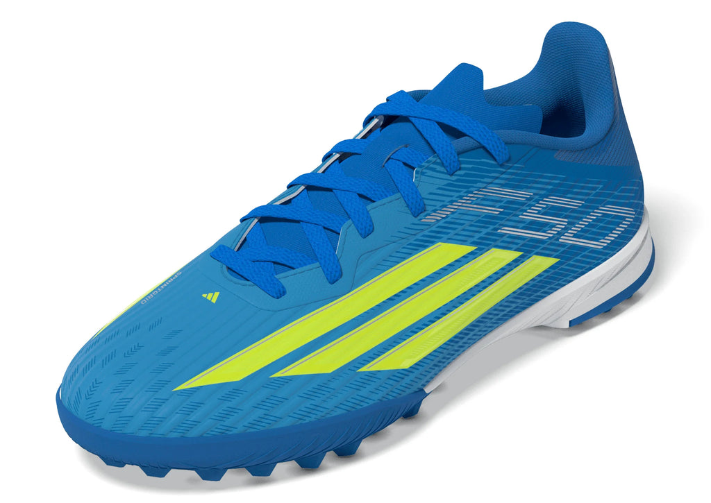 adidas F50 League TF Turf Youth Soccer Cleats Blue Yellow Aqua