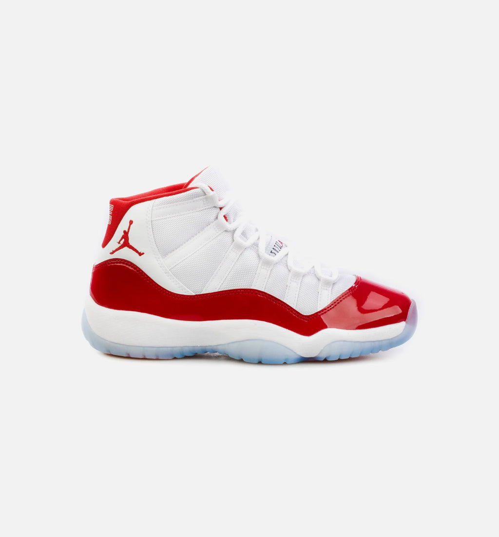 Air Jordan 11 Retro Cherry Grade School Lifestyle Shoe White Red Limit One Per Customer