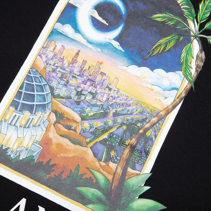 LA Night Printed T Shirt Black