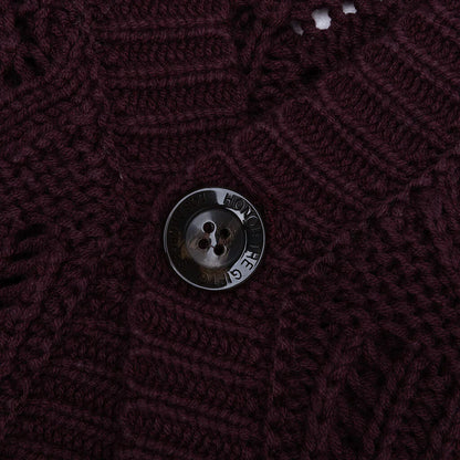 Cable Cardigan Berry