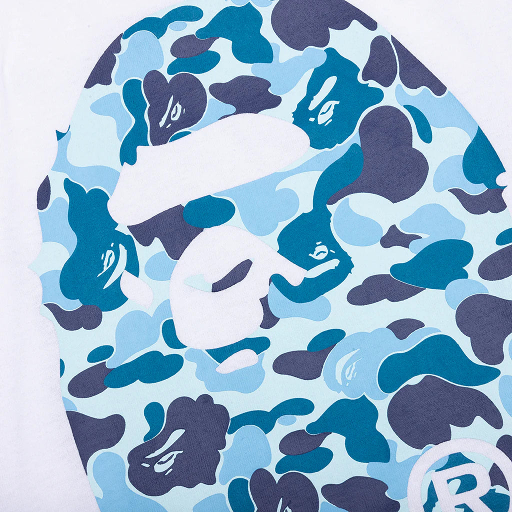 Kids ABC Camo Big Ape Head Tee White Blue