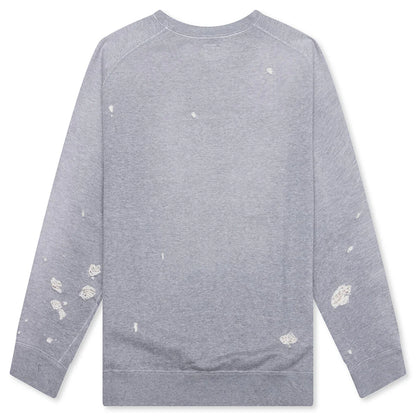 Cotton French Terry Deconstructed Sweatshirt Heather Grey