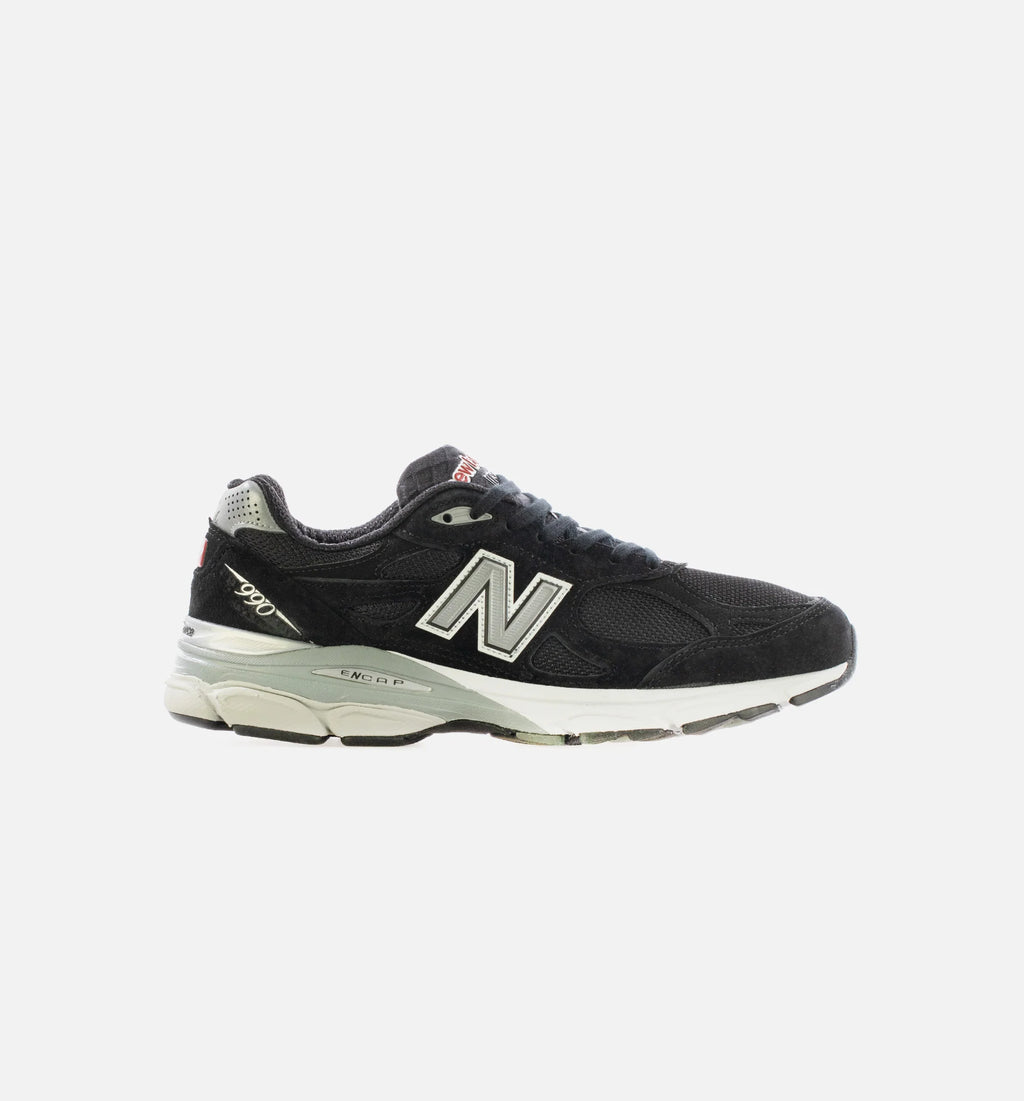 Made in USA 990v3 Mens Running Shoe Black Grey White