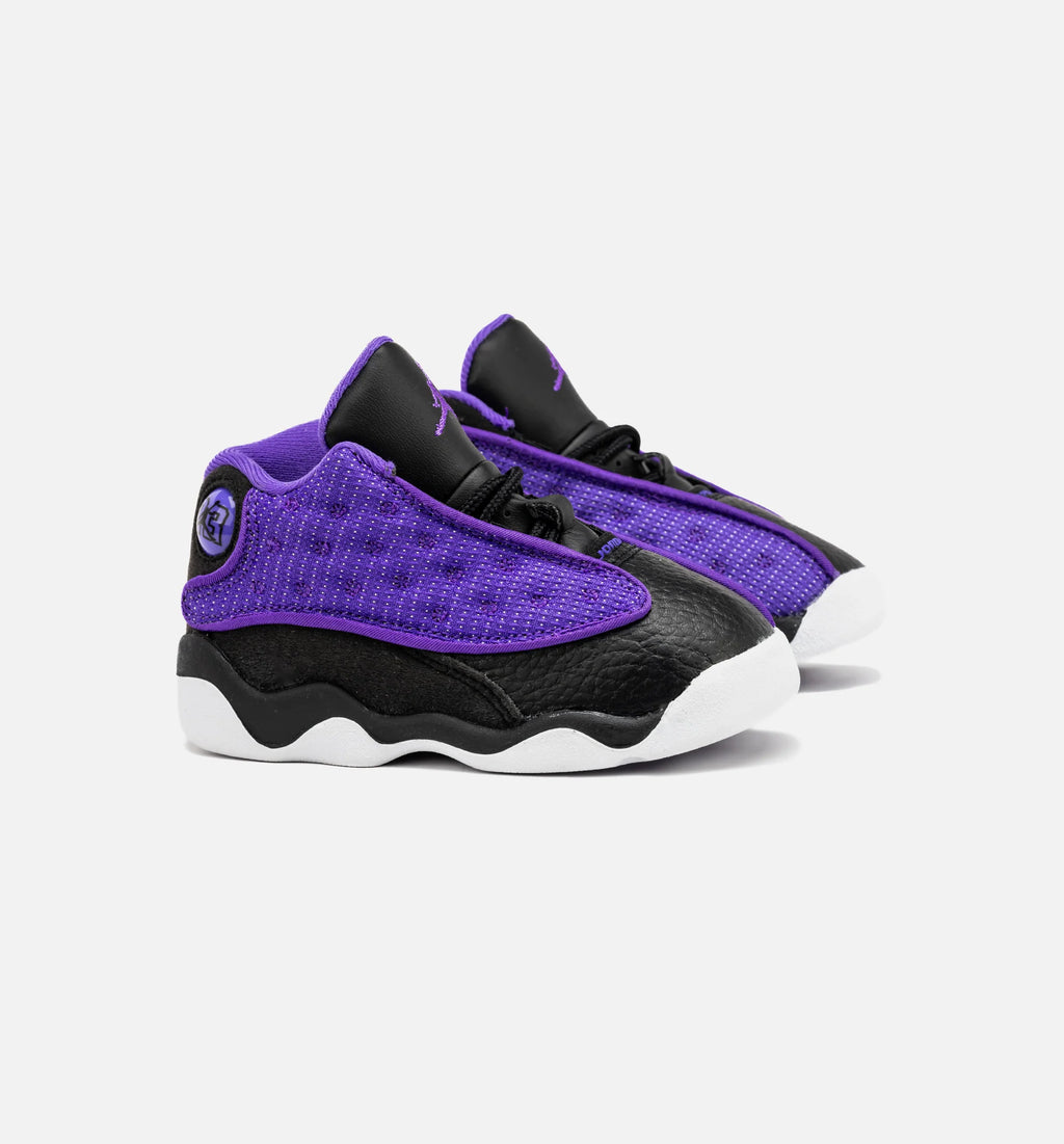 Air Jordan 13 Retro Purple Venom Infant Toddler Lifestyle Shoe Black Purple