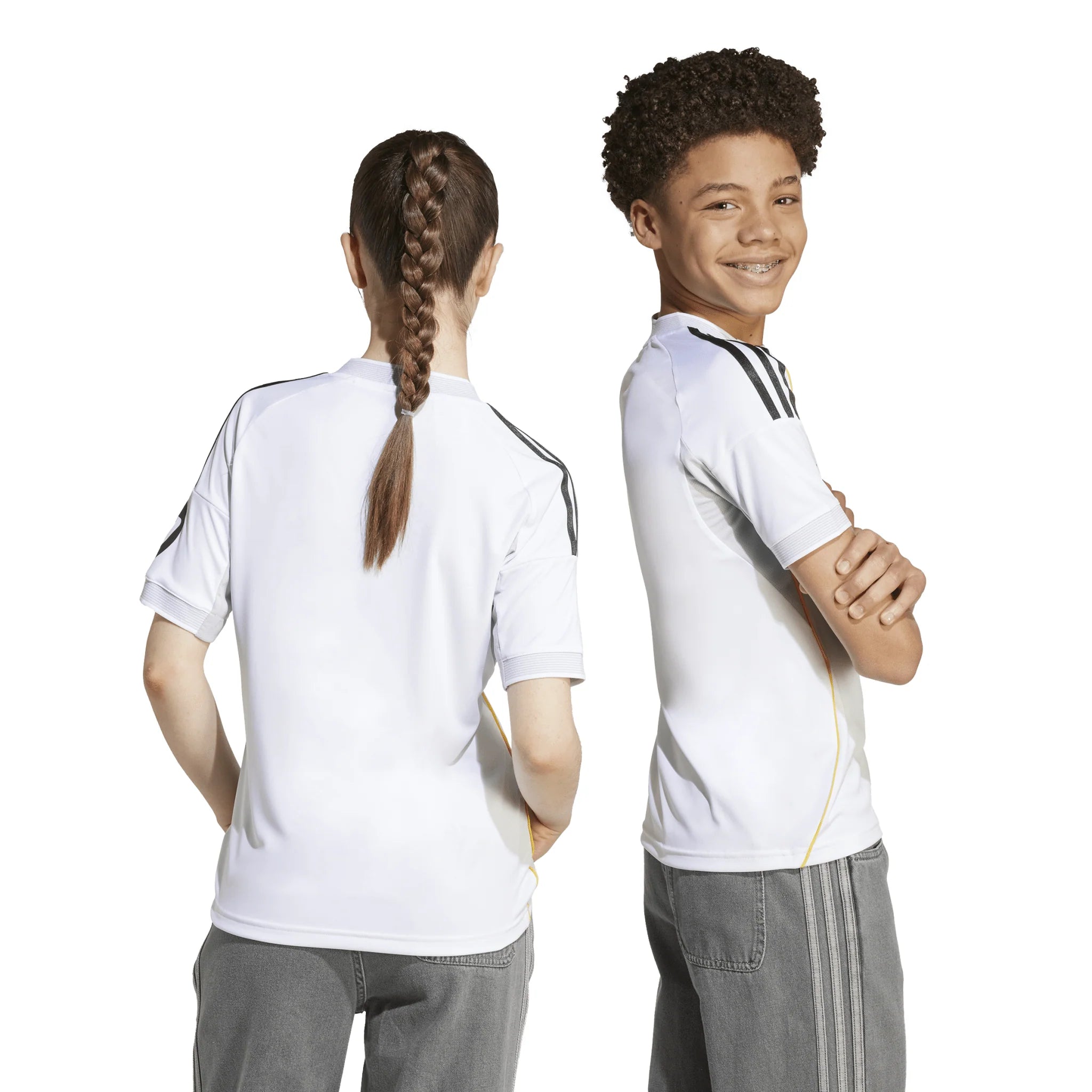adidas Real Madrid Home Youth Soccer Jersey 25 26 White