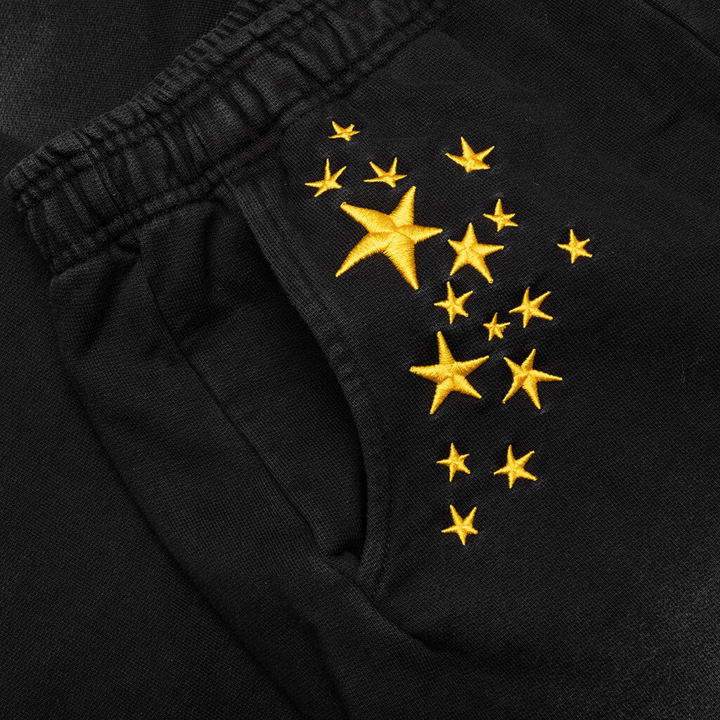 Galaxy Arc Open Bottom Sweatpants Pirate Black
