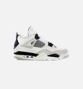 Air Jordan 4 Retro Military Black Mens Lifestyle Shoes White Black Limit One Per Customer