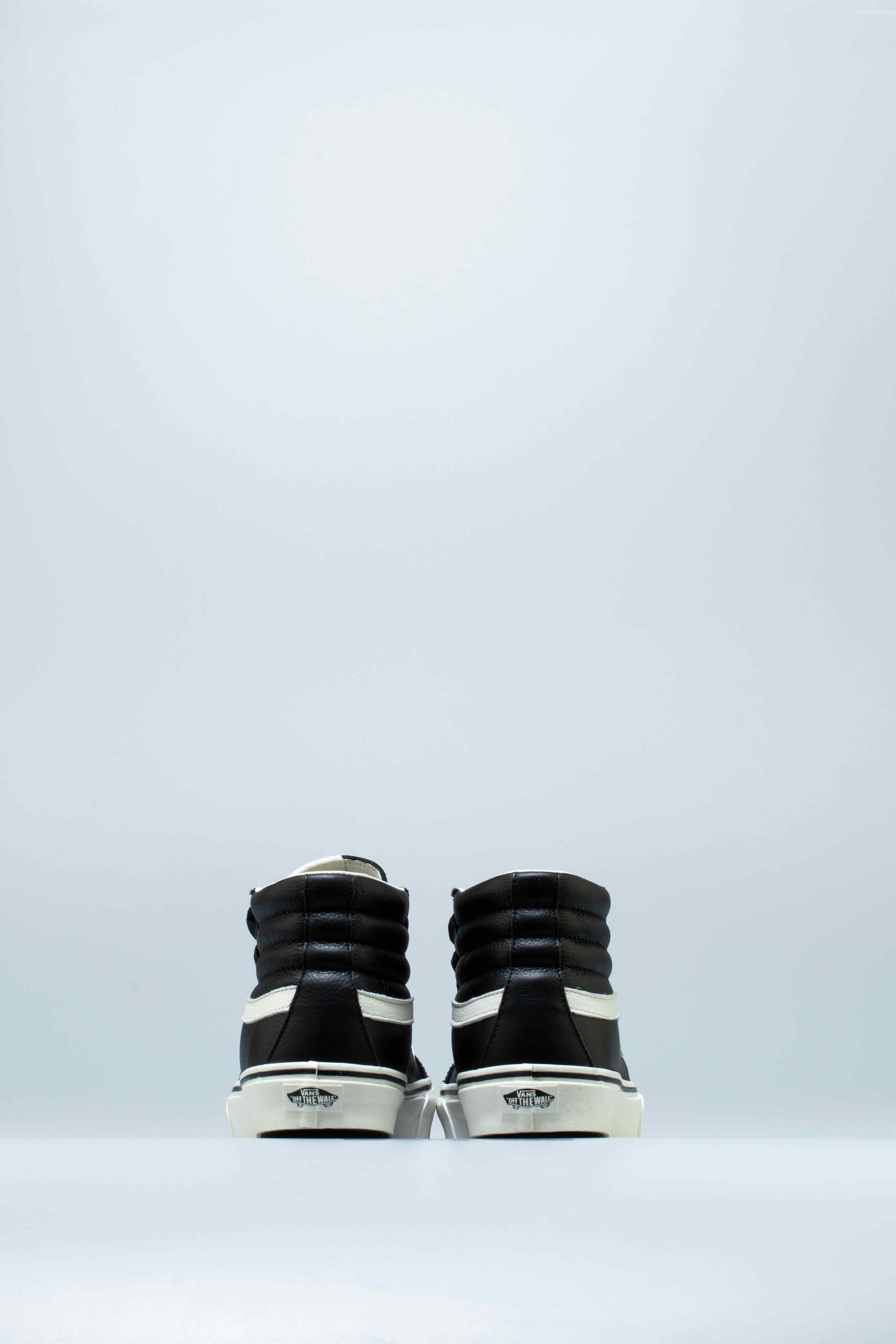 Leather SK8 Hi Reissue Ghillie Mens Shoes Black Marshmallow