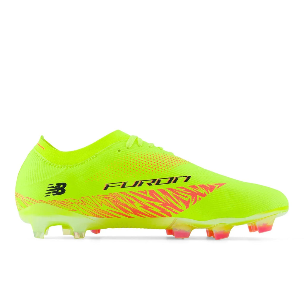 New Balance Furon V8 Elite FG Firm Ground Soccer Cleats Hi lite with Energy Red
