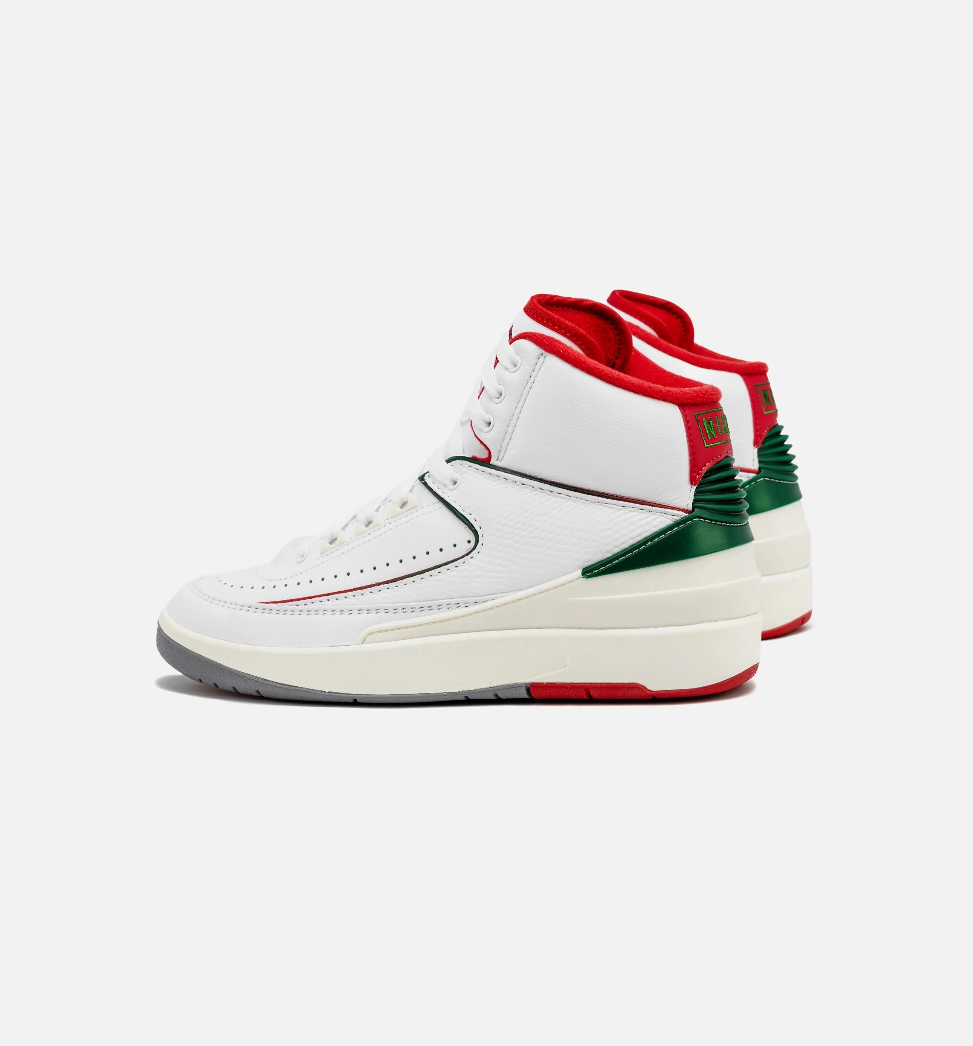 Air Jordan 2 Retro Italy Grade School Lifestyle Shoe White Fire Red