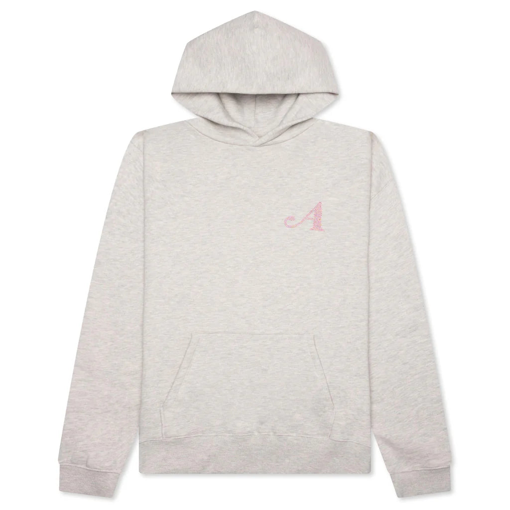 Dice Rhinestone Hoodie Heather Grey