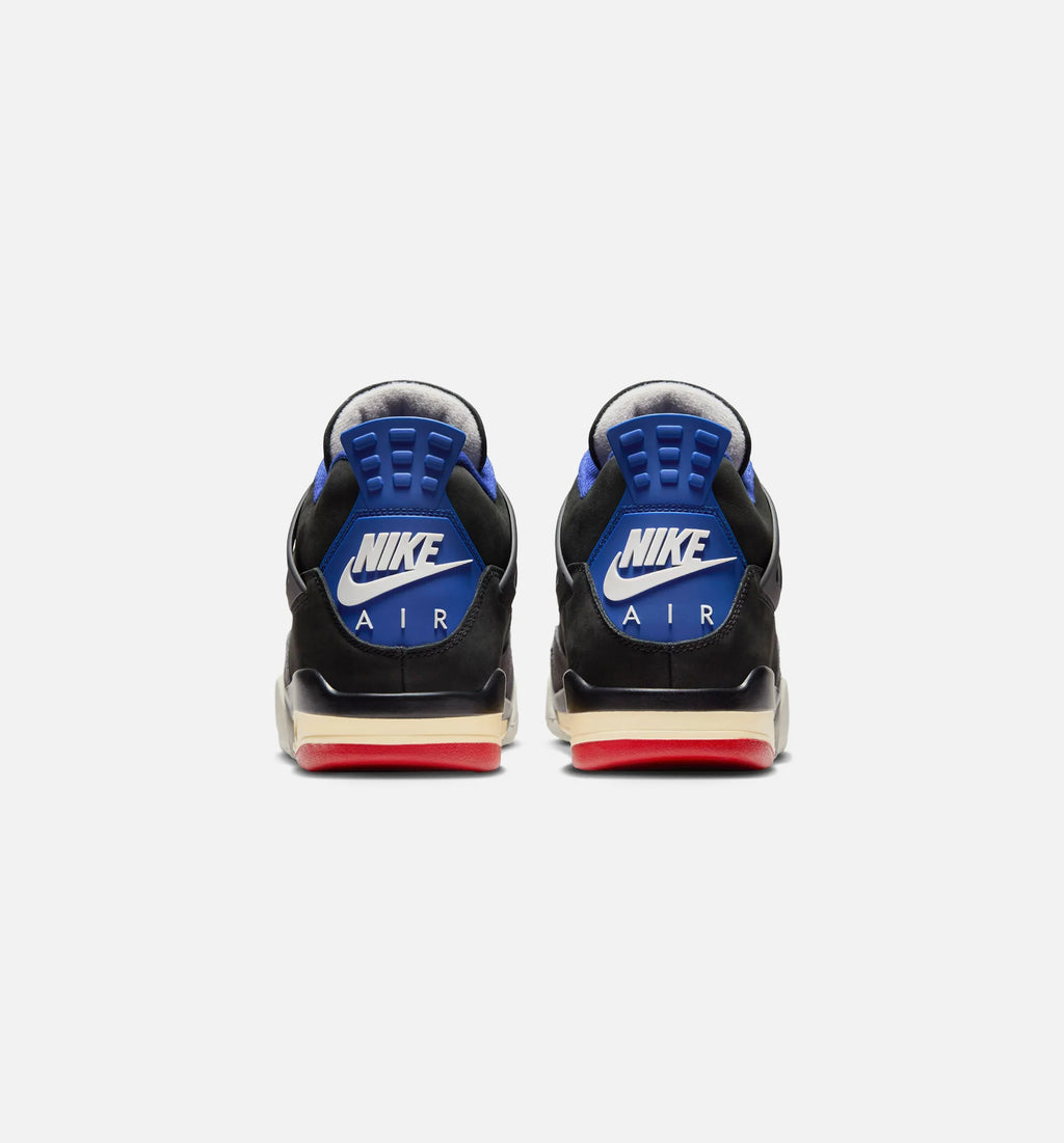 Air Jordan 4 Retro Rare Air Mens Lifestyle Shoe Black Fire Red Deep Royal Blue