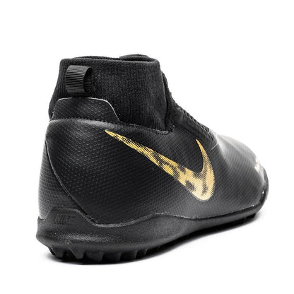 Nike JR Phantom Vision Academy TF Turf Soccer Cleats Black Gold