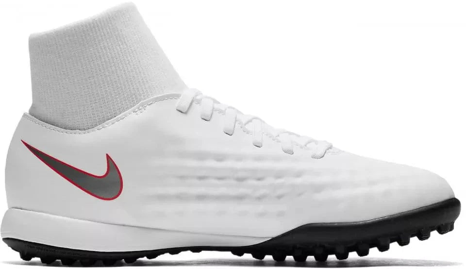 Nike Kids JR ObraX 2 Academy TF Turf Boots White Grey Crimson