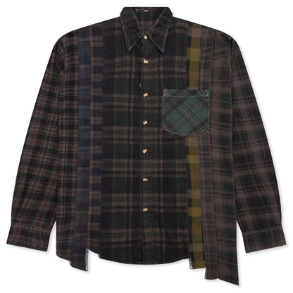Over Dye 7 Cuts Shirt Brown