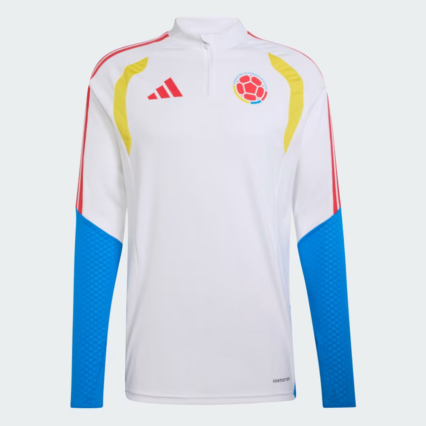 adidas Colombia 26 Tiro Mens Soccer Training Top White