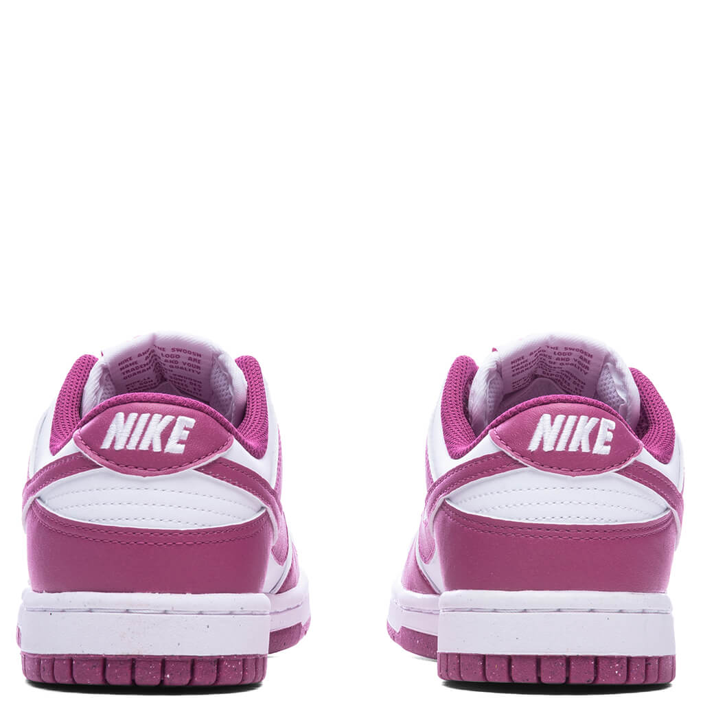 Dunk Low Womens White Hot Fuchsia