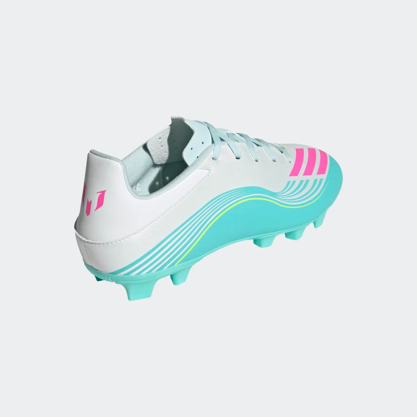 adidas F50 Messi Club FG MG Firm Ground Multi Ground Mens Soccer Cleats White Pink Aqua