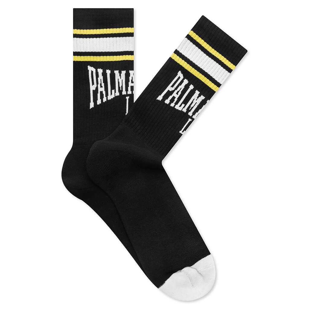 College Socks Black Off White