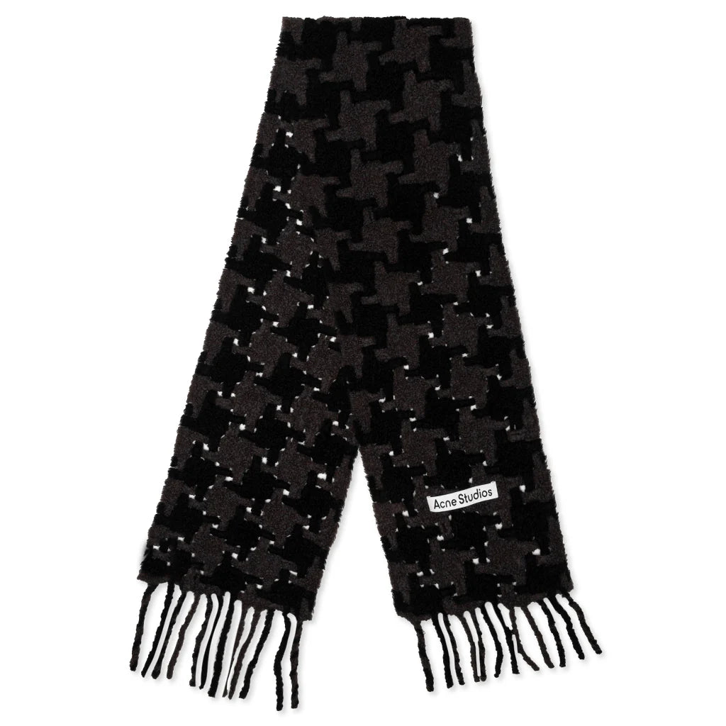Houndstooth Scarf Black Grey