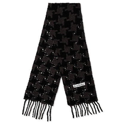 Houndstooth Scarf Black Grey