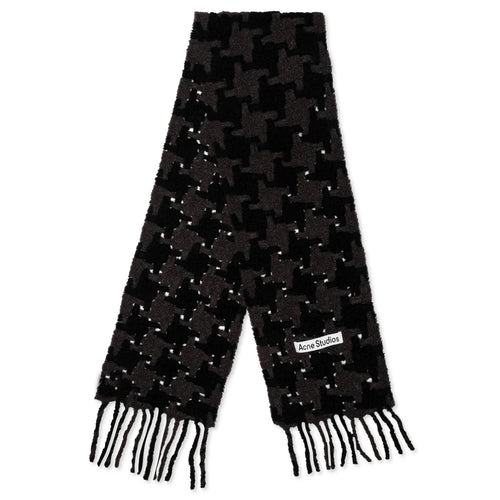 Houndstooth Scarf Black Grey