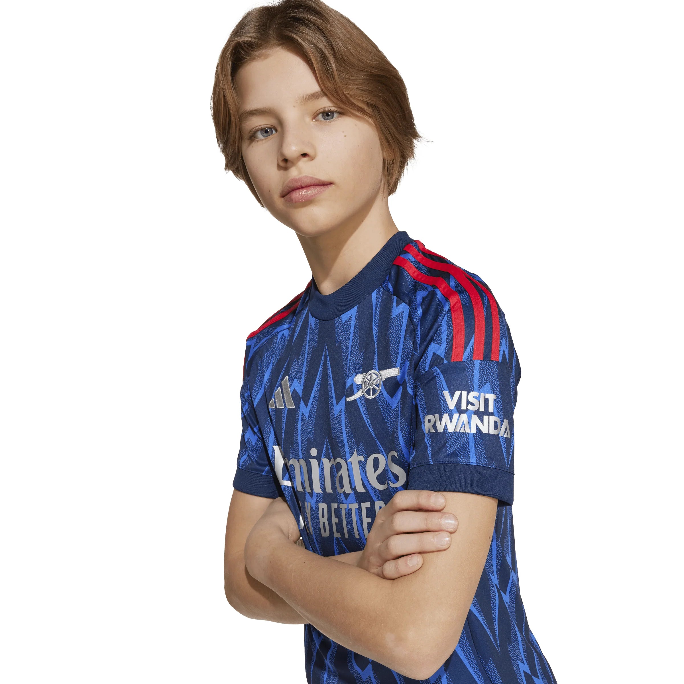 adidas Youth Arsenal Away Soccer Jersey 25 26 Blue