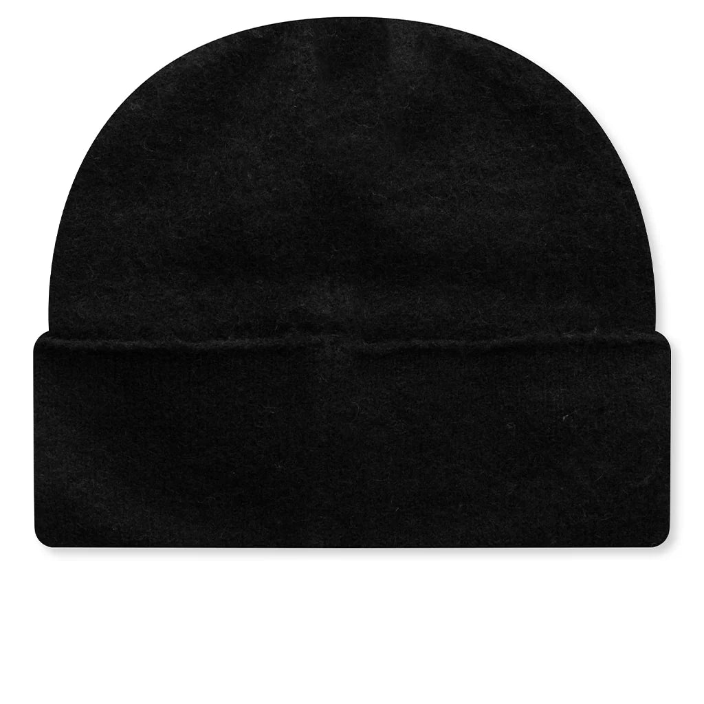 Textured Knit Beanie Jet Black