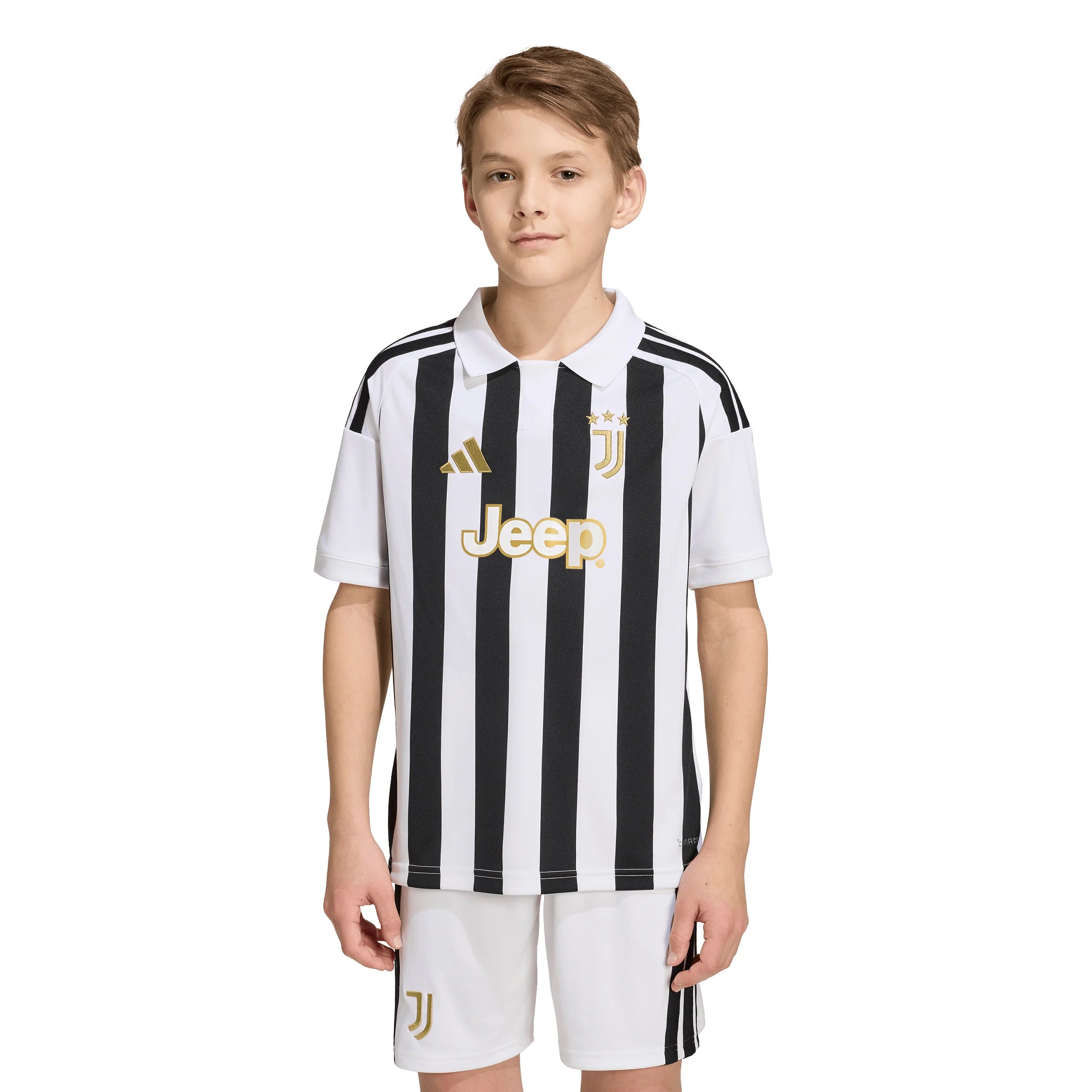 adidas Juventus Home Youth Soccer Jersey 26 27 White Black