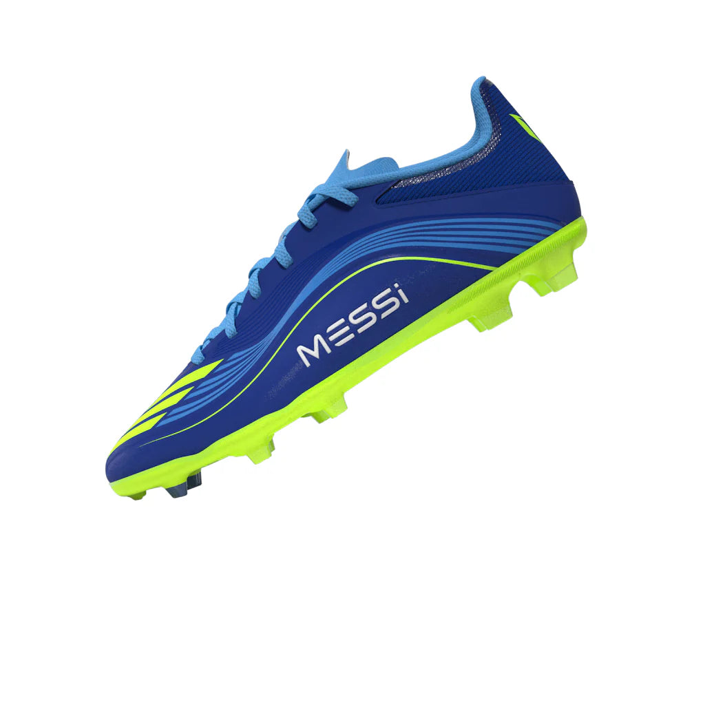 adidas F50 Messi League FG MG Youth Soccer Cleats Royal Blue Yellow Blue