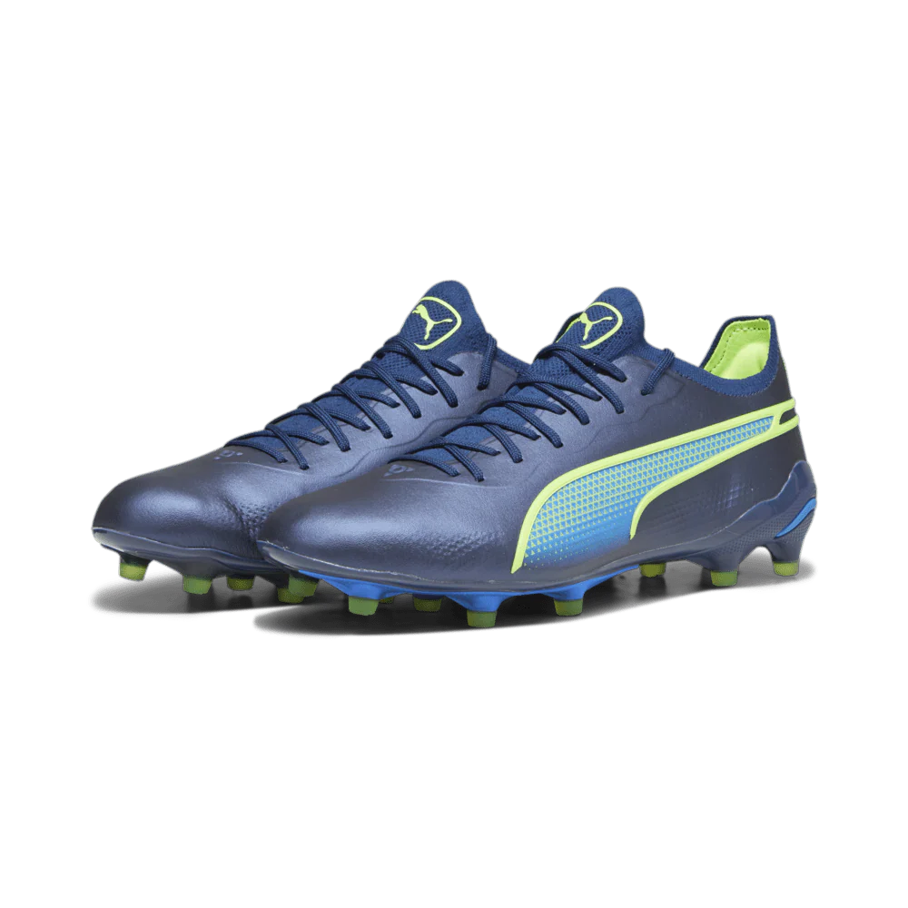 PUMA King Ultimate FG AG Multi Ground Soccer Cleats Blue Green