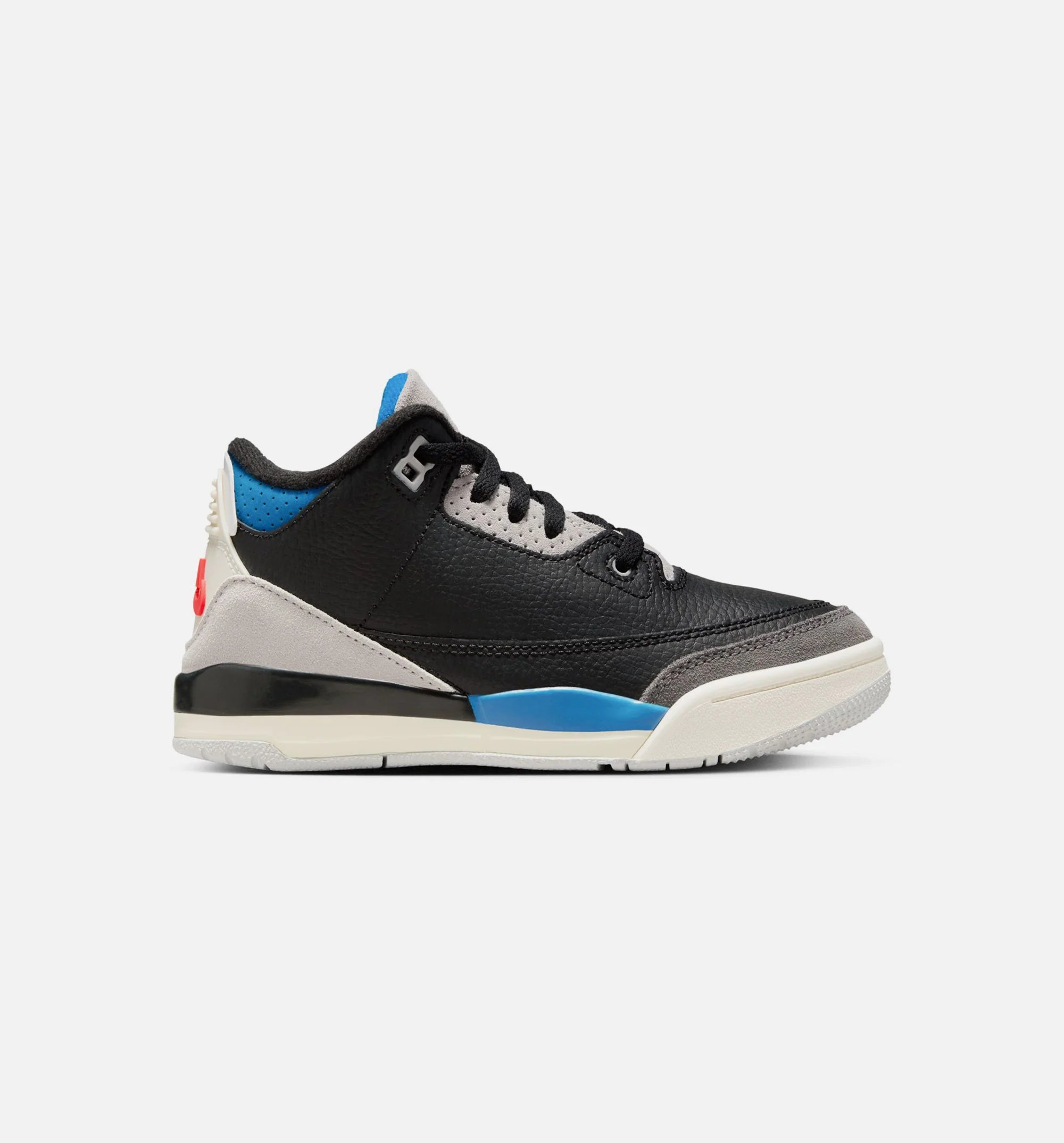 Air Jordan 3 Retro OG Rare Air Preschool Lifestyle Shoe Black Chile Red Neutral Grey