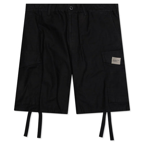 Wide Cargo Shorts Pants Black