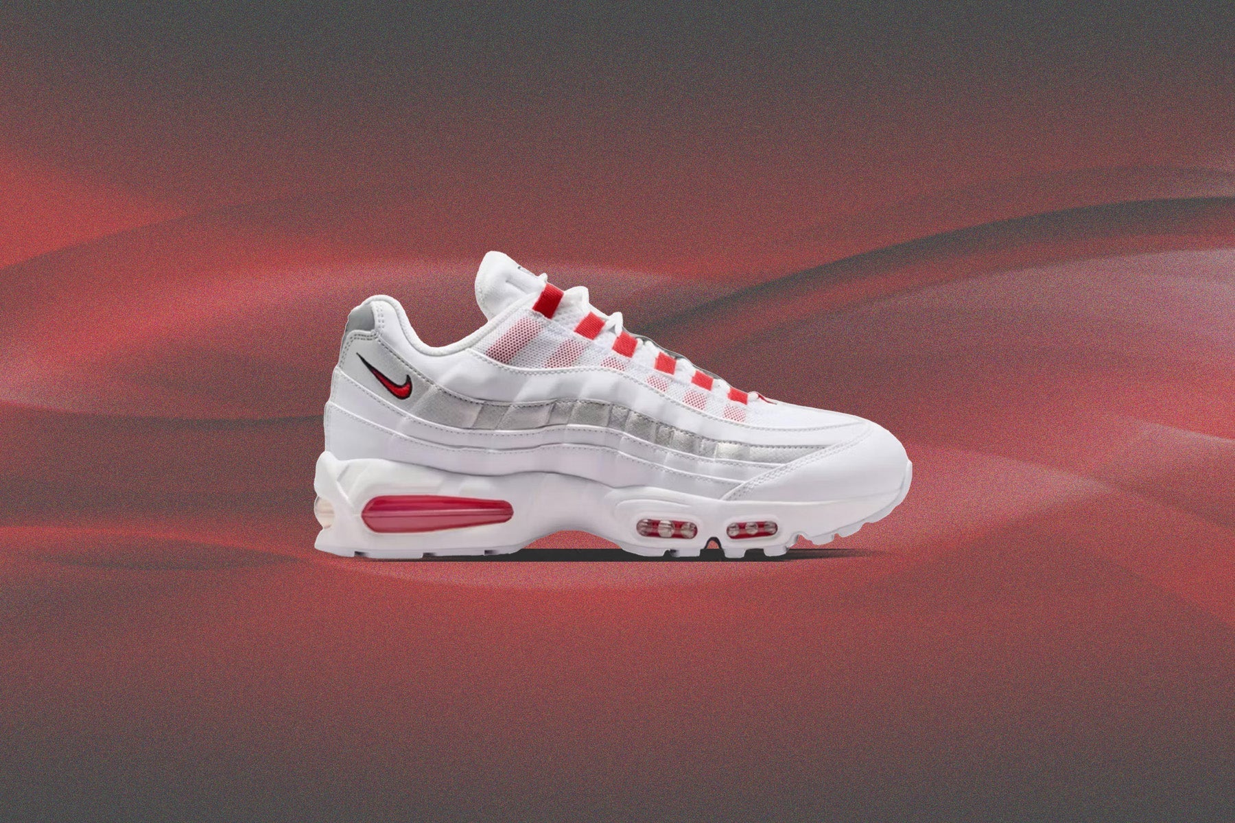 Air Max 95 SE England White Speed Red Metallic Silver Obsidian