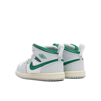 Jordan 1 Mid TD Summit White Pine Green Pure Platinum