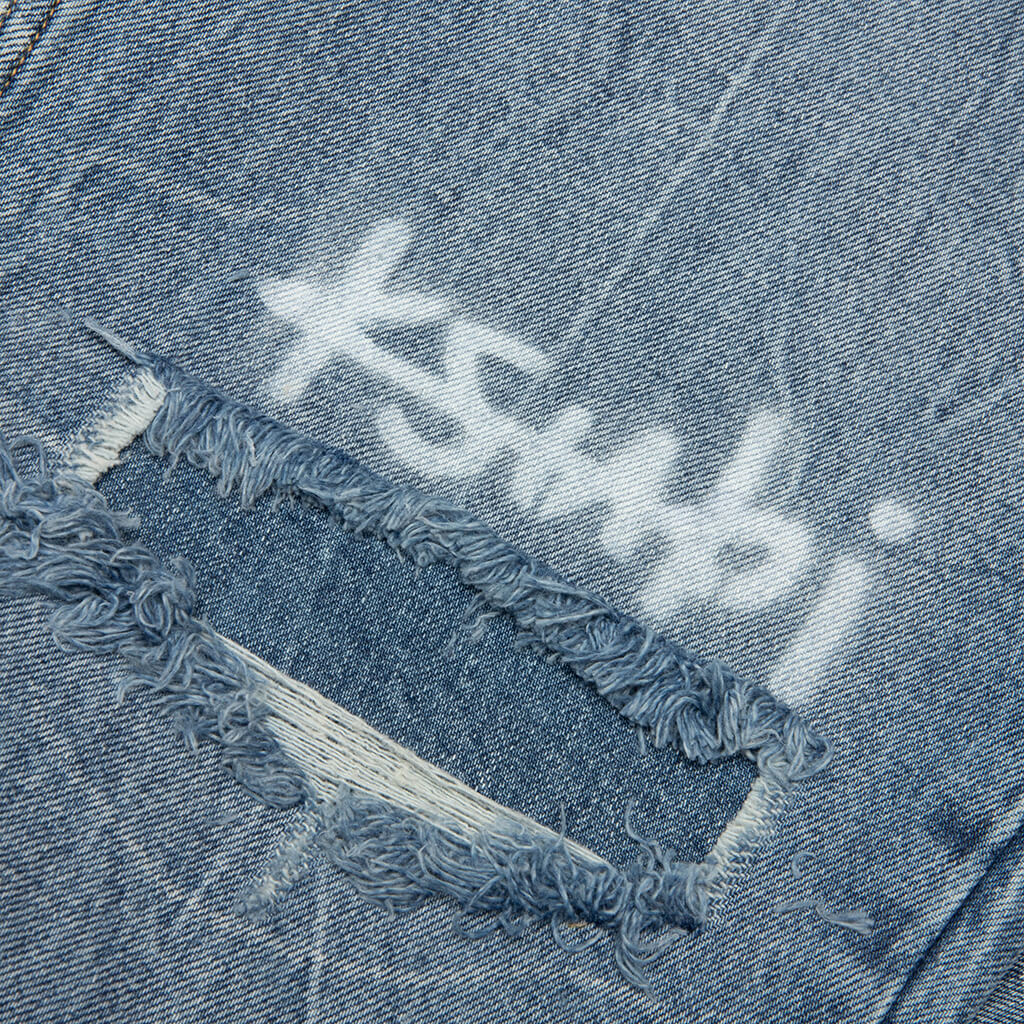 Anti K Trashed 1999 Pant Public Blue