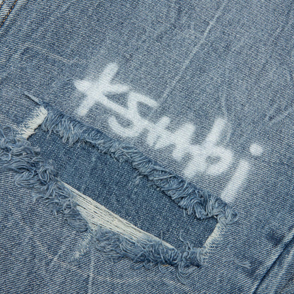 Anti K Trashed 1999 Pant Public Blue