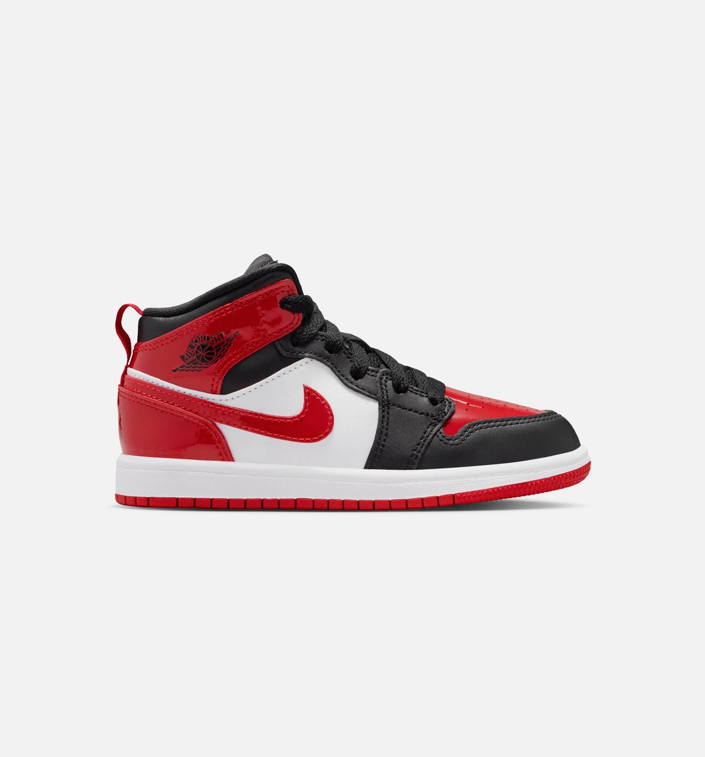 Air Jordan 1 Mid SE Preschool Lifestyle Shoe Black White Varsity Red