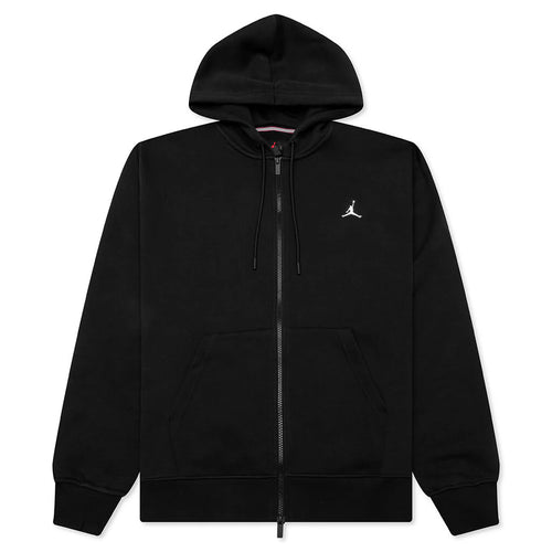 Brooklyn Fleece Full Zip Hoodie Black White