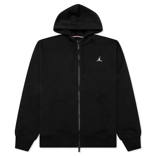 Brooklyn Fleece Full Zip Hoodie Black White