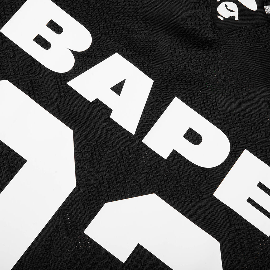 Line Camo Jacquard Relaxed Fit Football Jersey Black