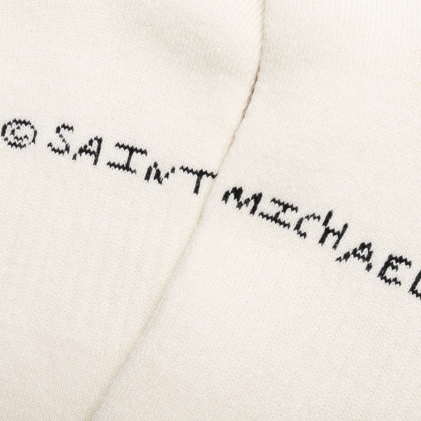 Saint Michael x Shermer Academy S Room Sock Ecru Black