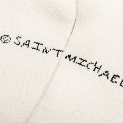 Saint Michael x Shermer Academy S Room Sock Ecru Black