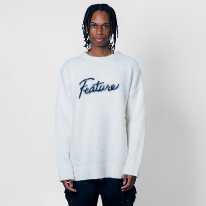 Script Logo Sweater Cream