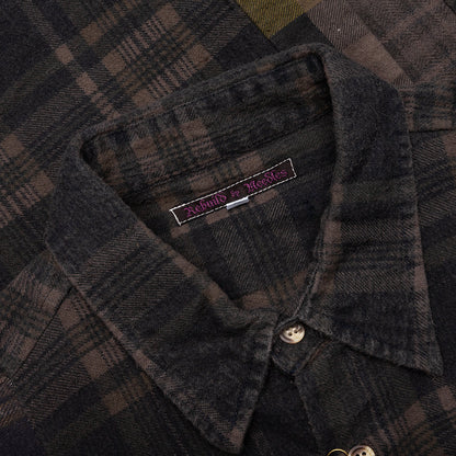 Over Dye 7 Cuts Shirt Brown