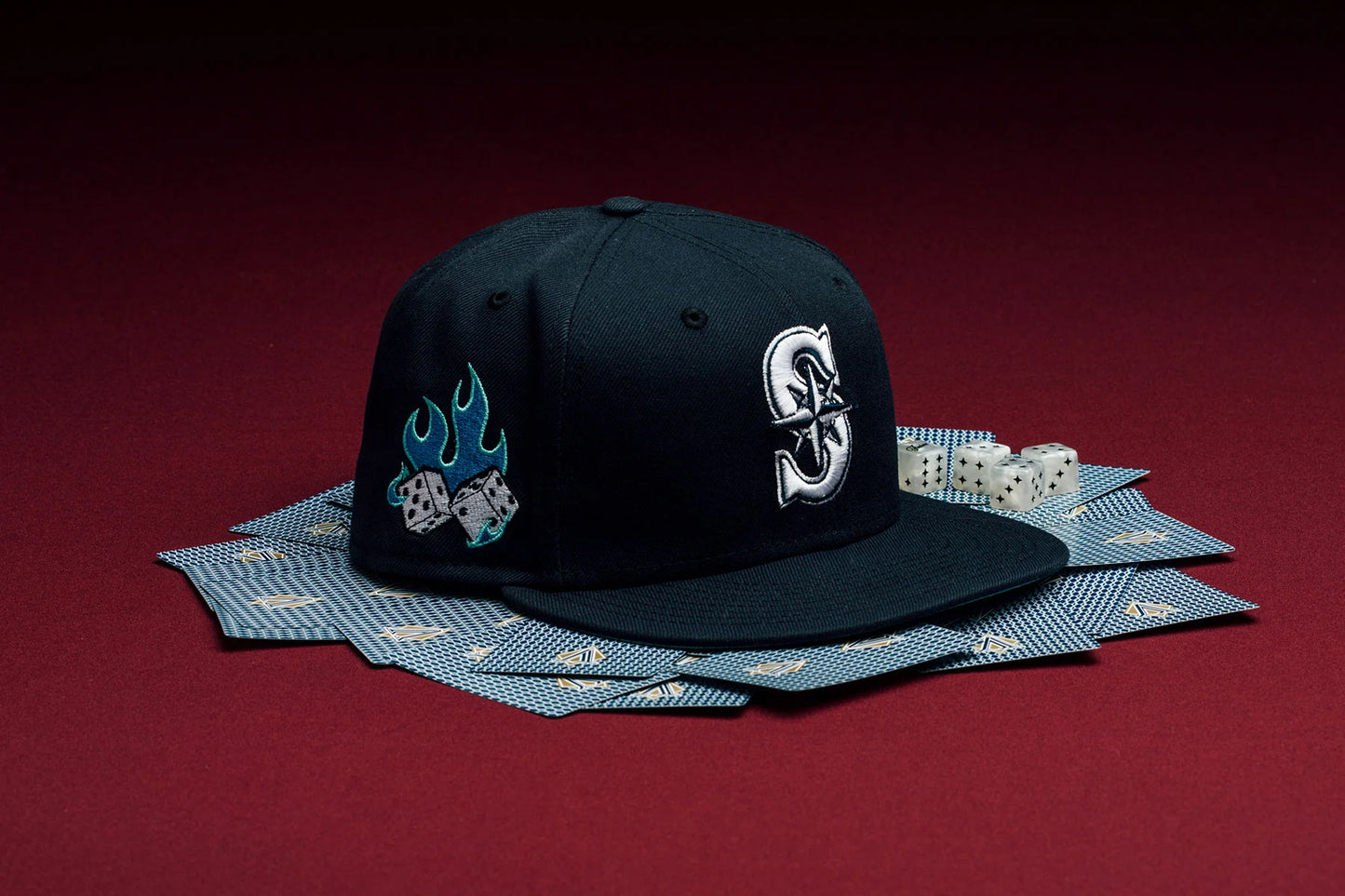 Feature x New Era Flaming Dice 59FIFTY Fitted Seattle Mariners